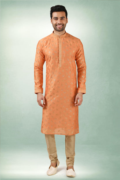 Art Silk Kurta Pajama In Beige colour KP1230290 A