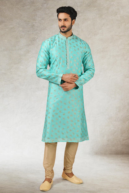 Art Silk Kurta Pajama In Beige colour KP1230291 A