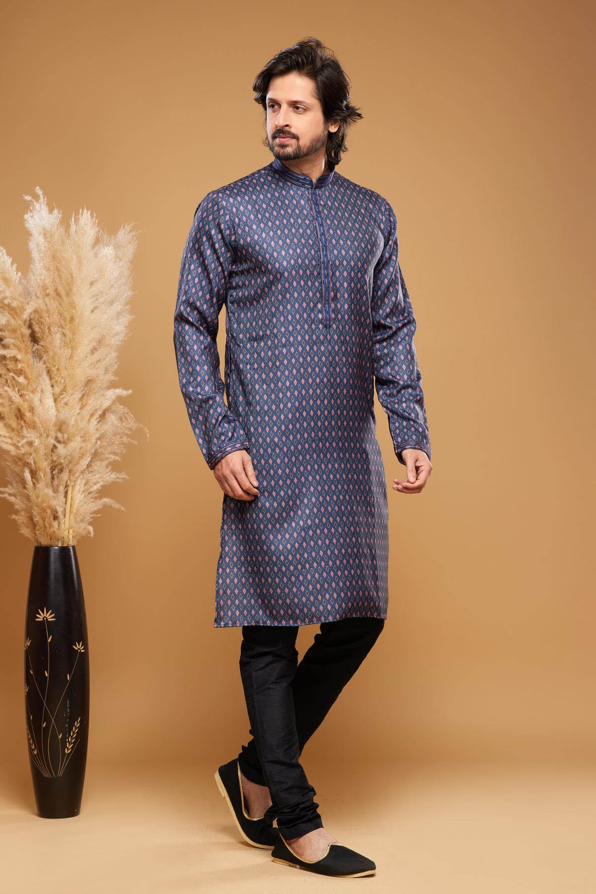 Art Silk Kurta Pajama In Blue colour KP1230441 A