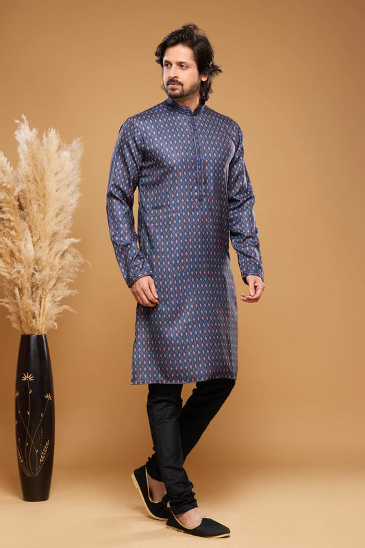 Art Silk Kurta Pajama In Blue colour KP1230441 A