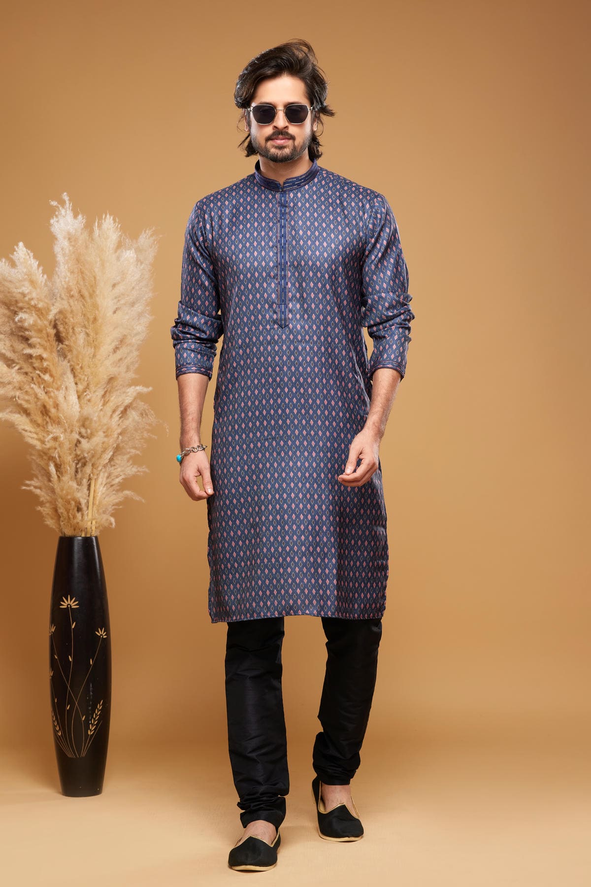Art Silk Kurta Pajama In Blue colour KP1230441 B