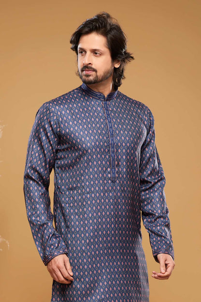 Art Silk Kurta Pajama In Blue colour KP1230441 C
