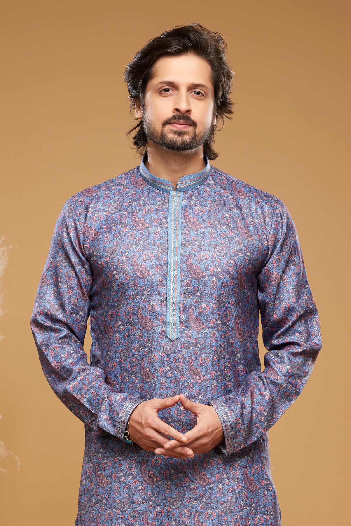 Art Silk Kurta Pajama In Blue colour KP1230445 C