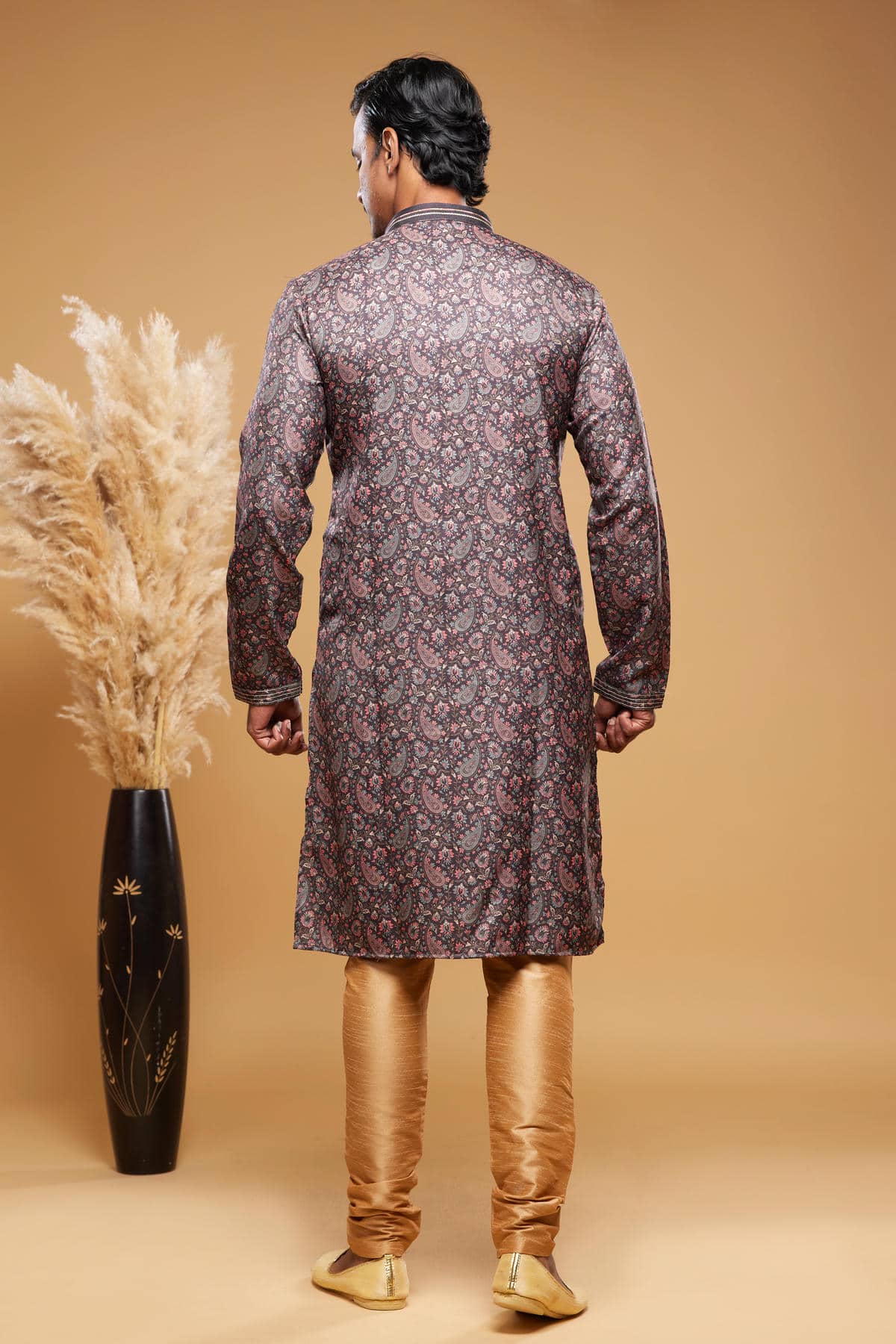 Art Silk Kurta Pajama In Brown colour KP1230446 D