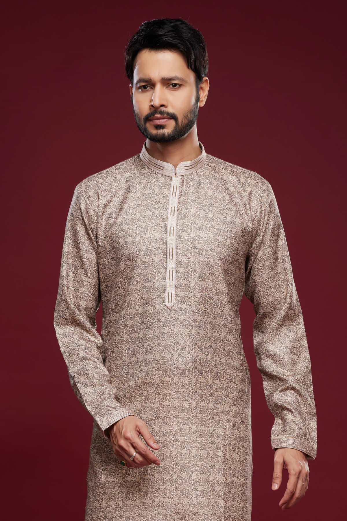 Art Silk Kurta Pajama In Brown colour KP1230450 C