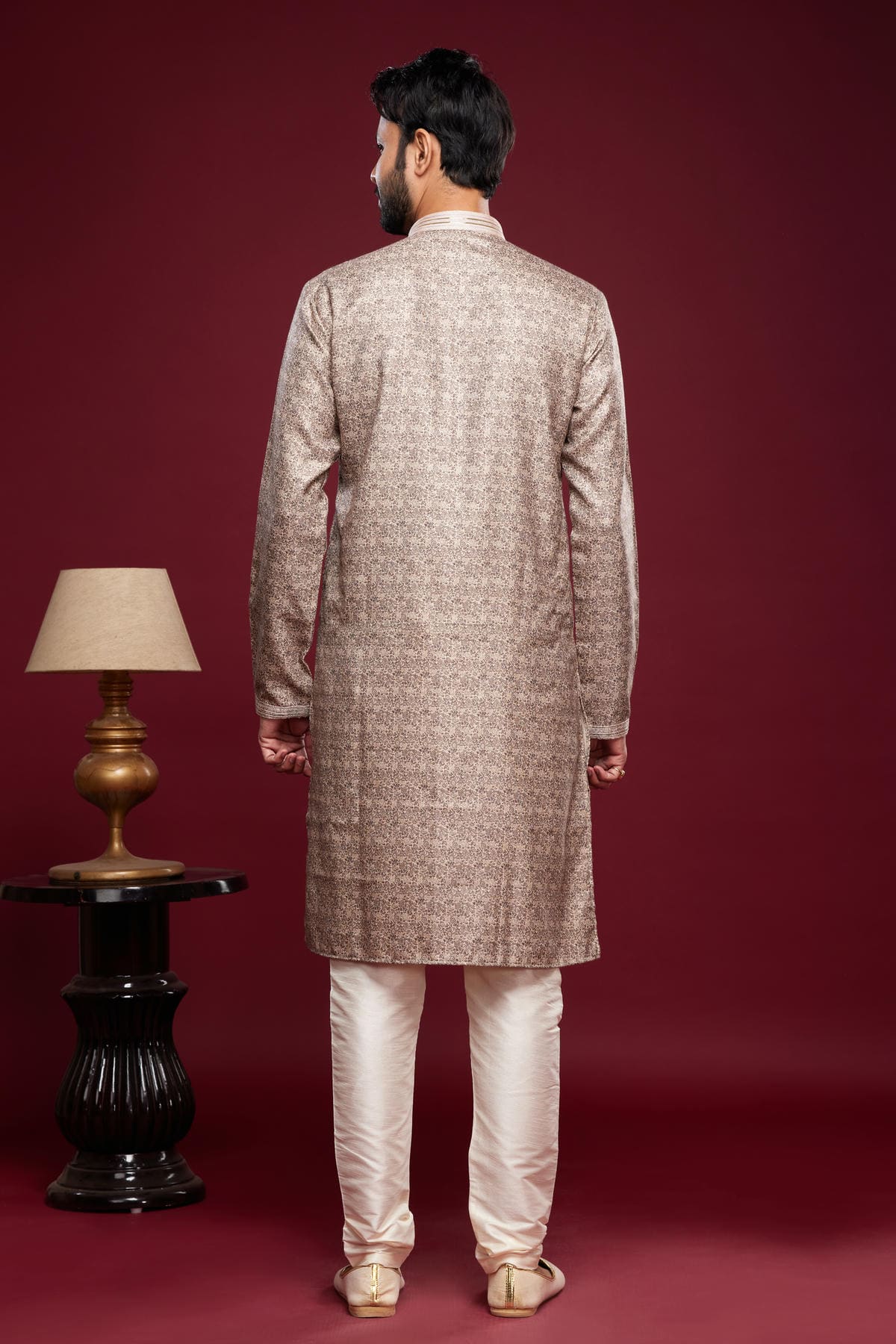 Art Silk Kurta Pajama In Brown colour KP1230450 D