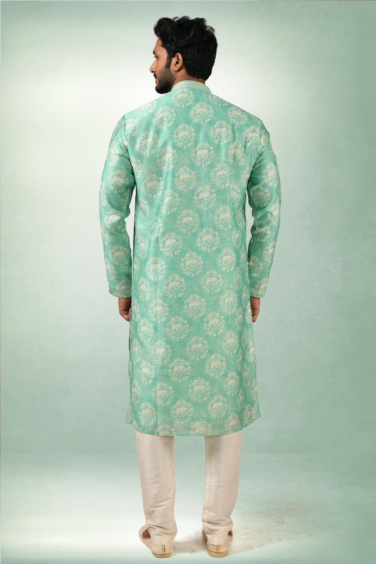 Art Silk Kurta Pajama In Cream colour KP1230281 D