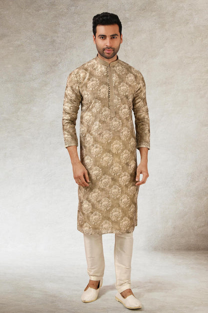 Art Silk Kurta Pajama In Cream colour KP1230282 C