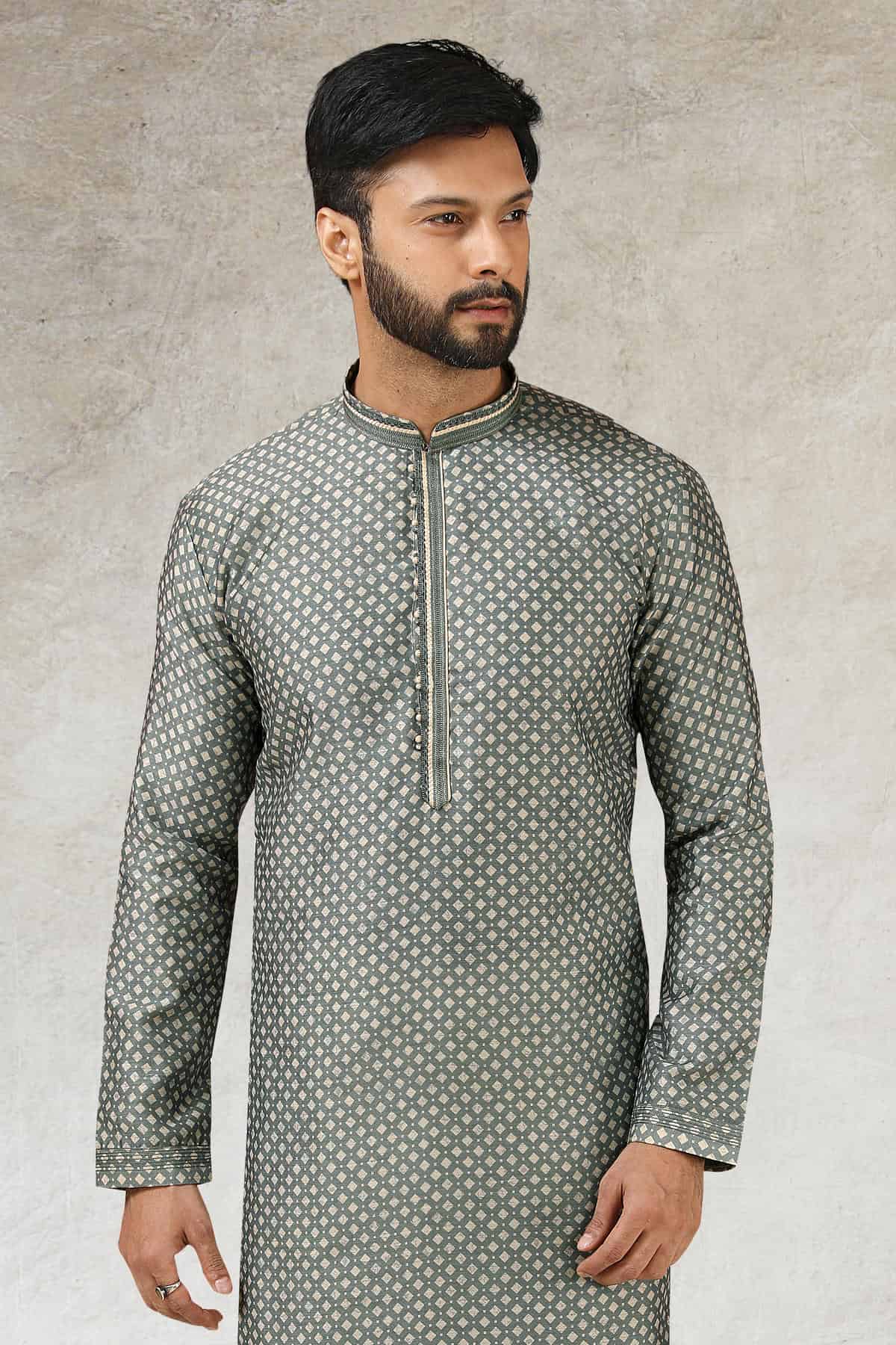 Art Silk Kurta Pajama In Cream colour KP1230283 B