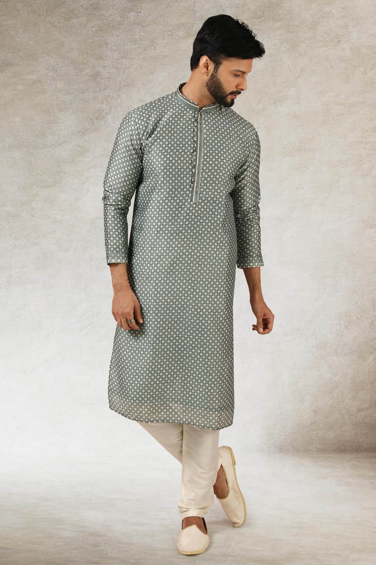 Art Silk Kurta Pajama In Cream colour KP1230283 C