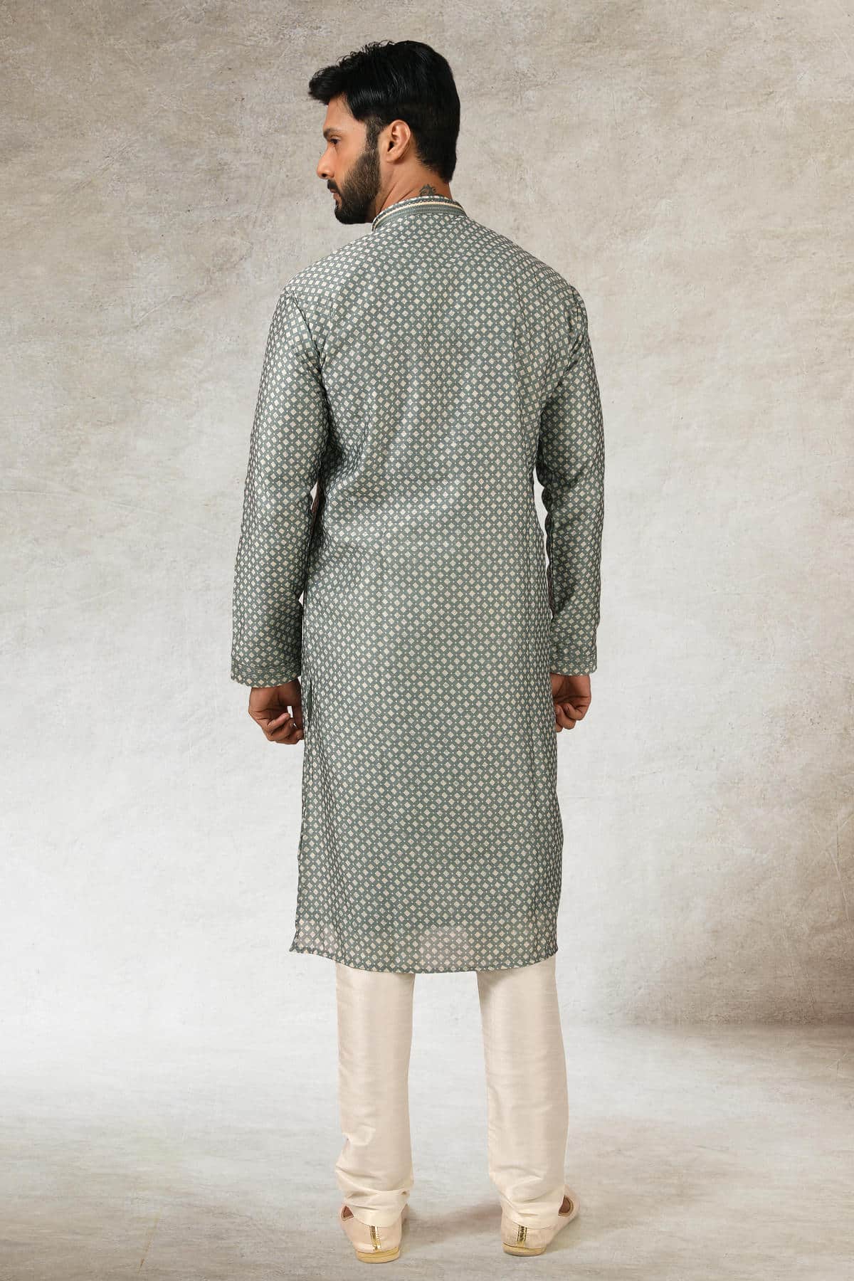 Art Silk Kurta Pajama In Cream colour KP1230283 D