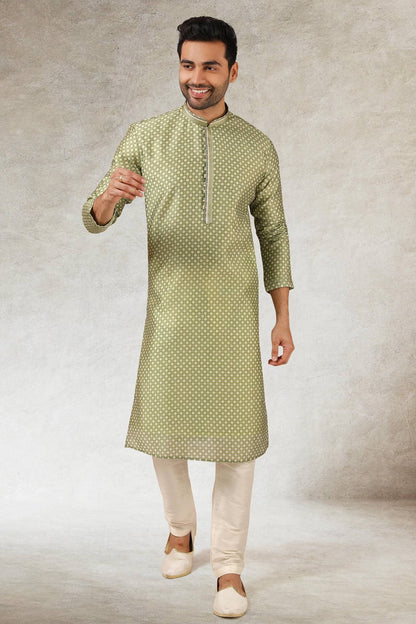 Art Silk Kurta Pajama In Cream colour KP1230284 C