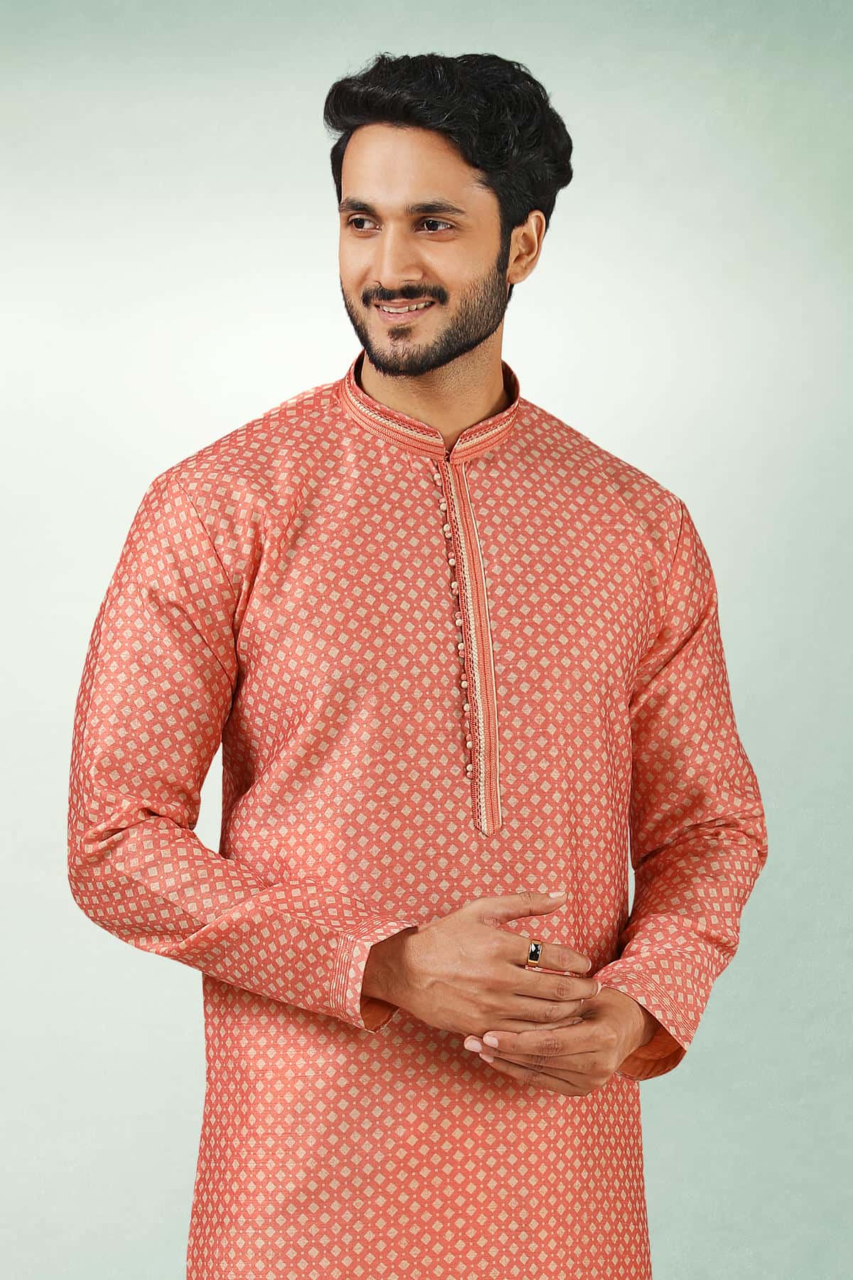 Art Silk Kurta Pajama In Cream colour KP1230285 B