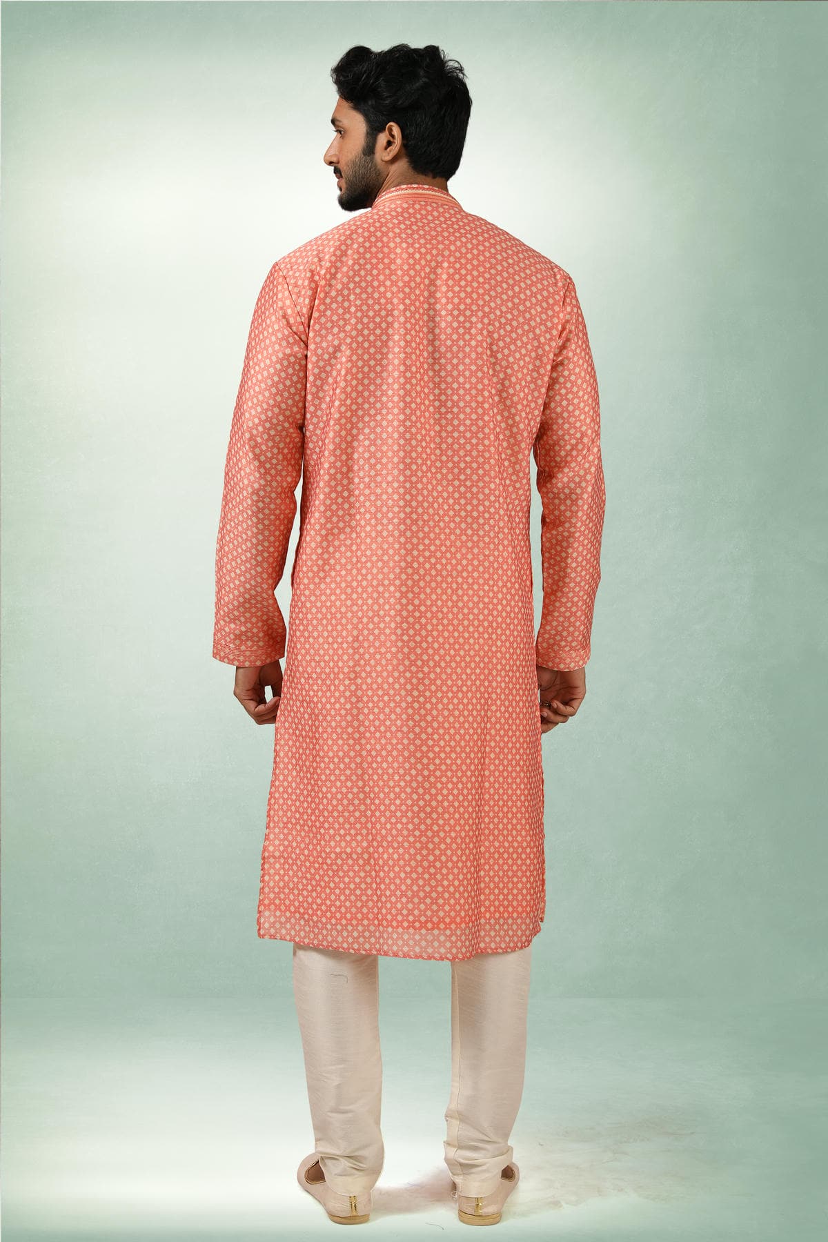 Art Silk Kurta Pajama In Cream colour KP1230285 D