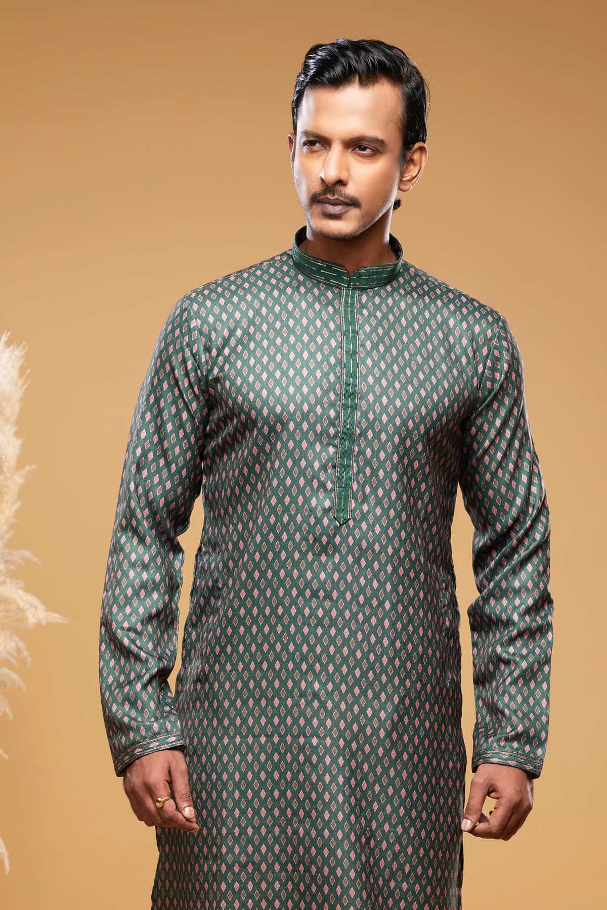 Art Silk Kurta Pajama In Green colour KP1230440 C