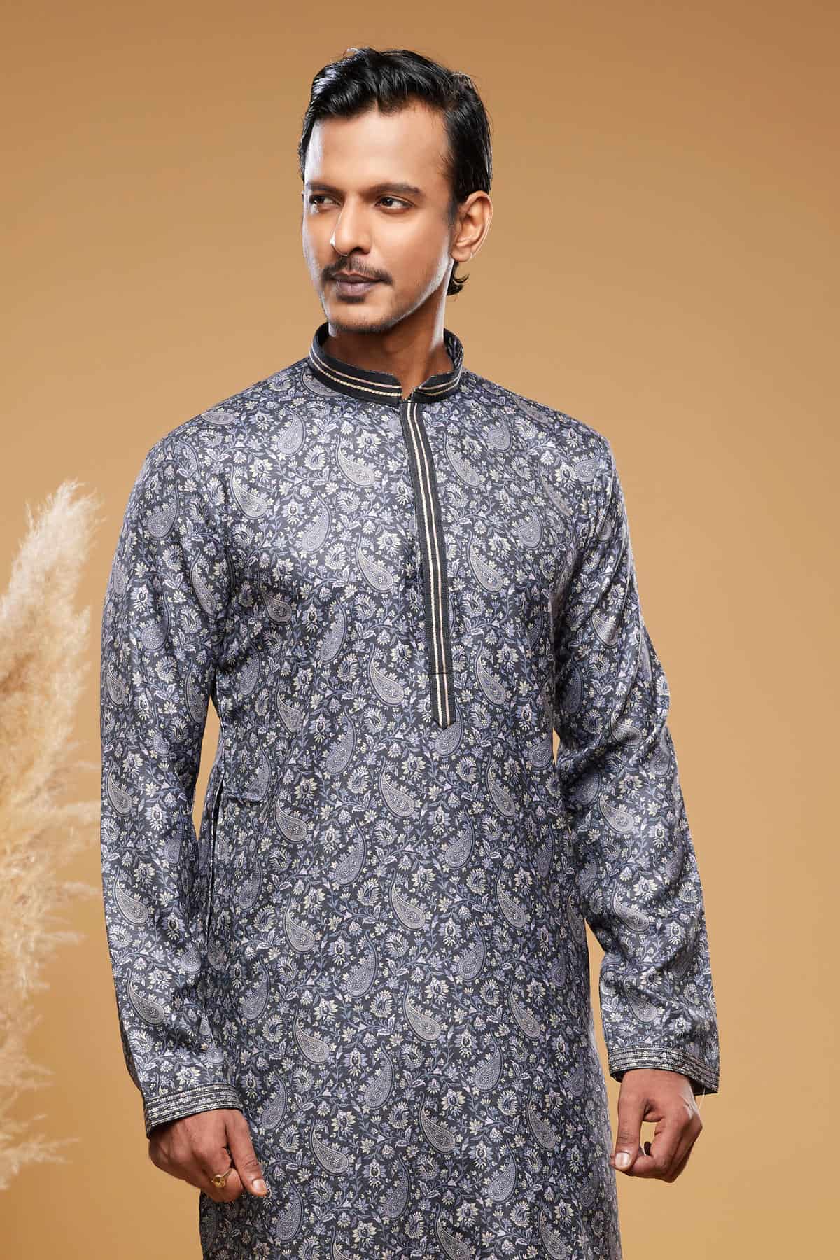 Art Silk Kurta Pajama In Grey colour KP1230444 C