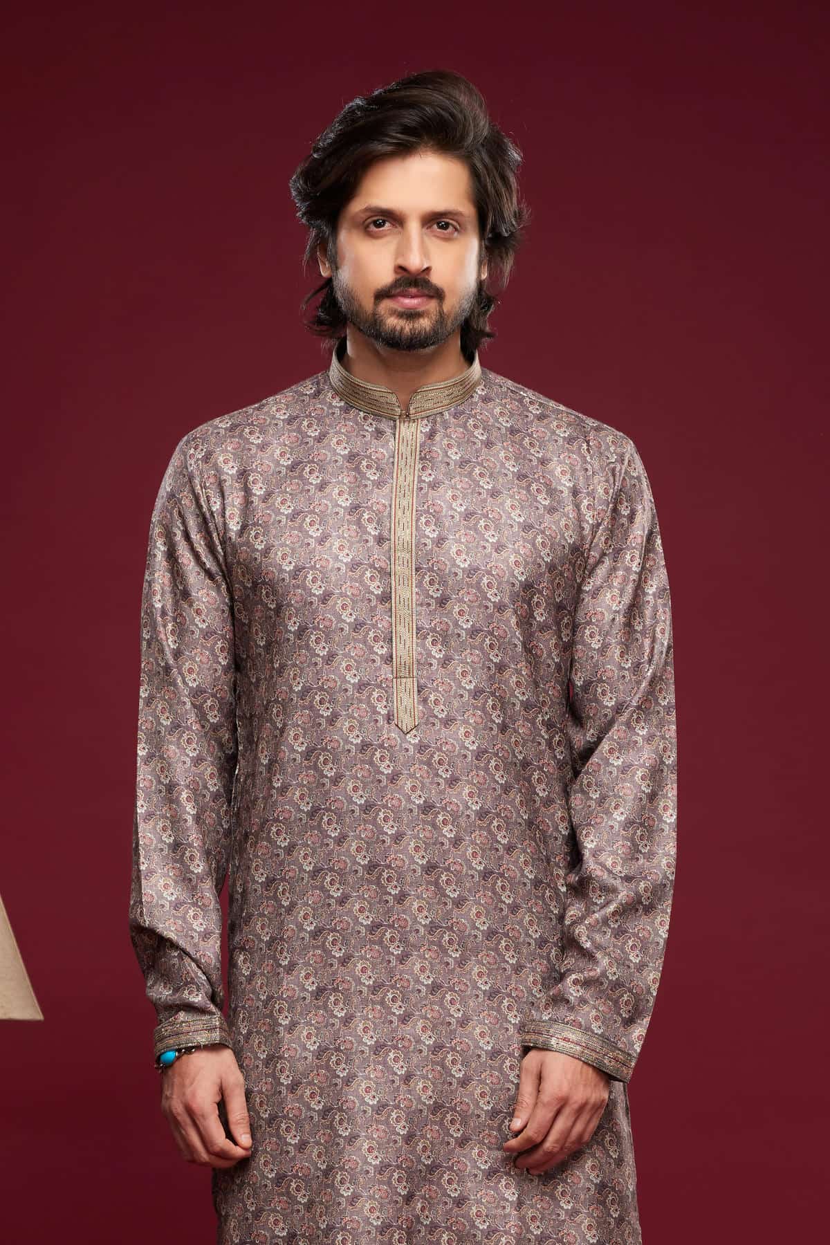 Art Silk Kurta Pajama In Grey colour KP1230448 C