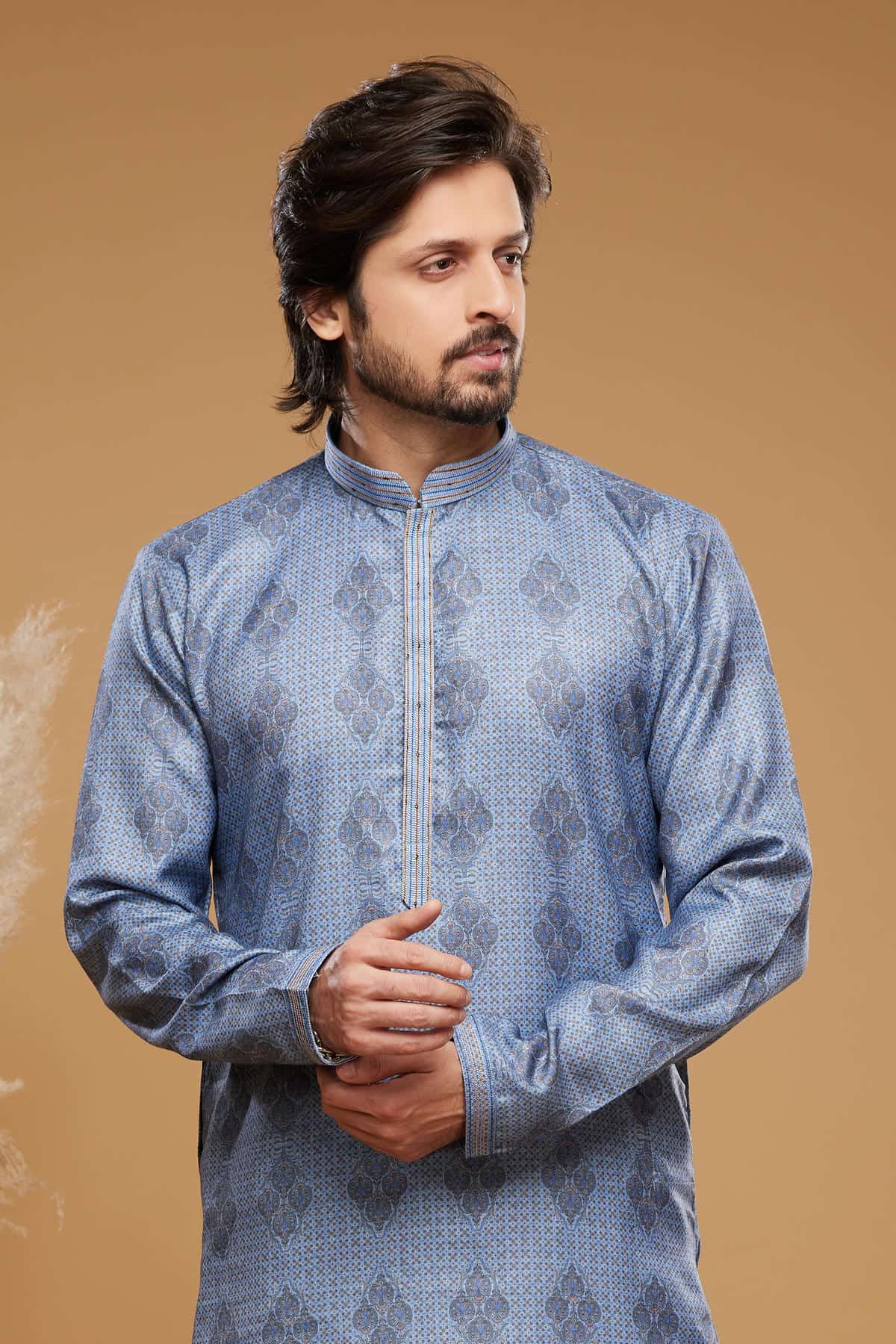 Art Silk Kurta Pajama In Light Blue colour KP1230455 C