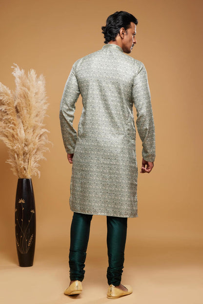 Art Silk Kurta Pajama In Light Green colour KP1230451 D