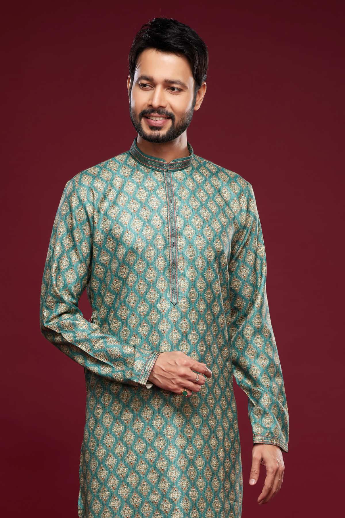 Art Silk Kurta Pajama In Light Green colour KP1230452 C
