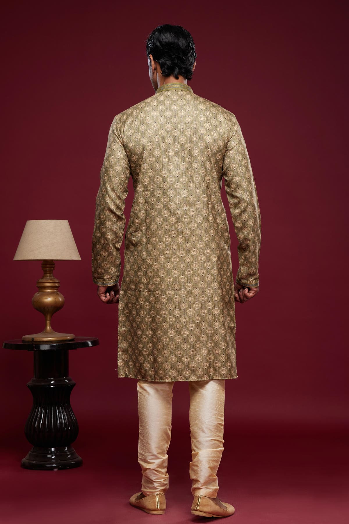 Art Silk Kurta Pajama In Light Green colour KP1230454 D