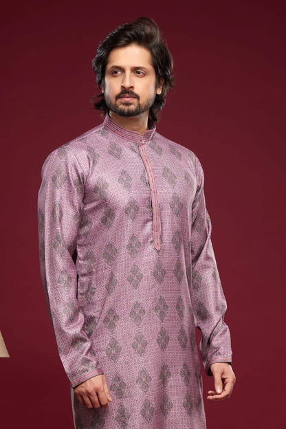 Art Silk Kurta Pajama In Light Purple colour KP1230457 C
