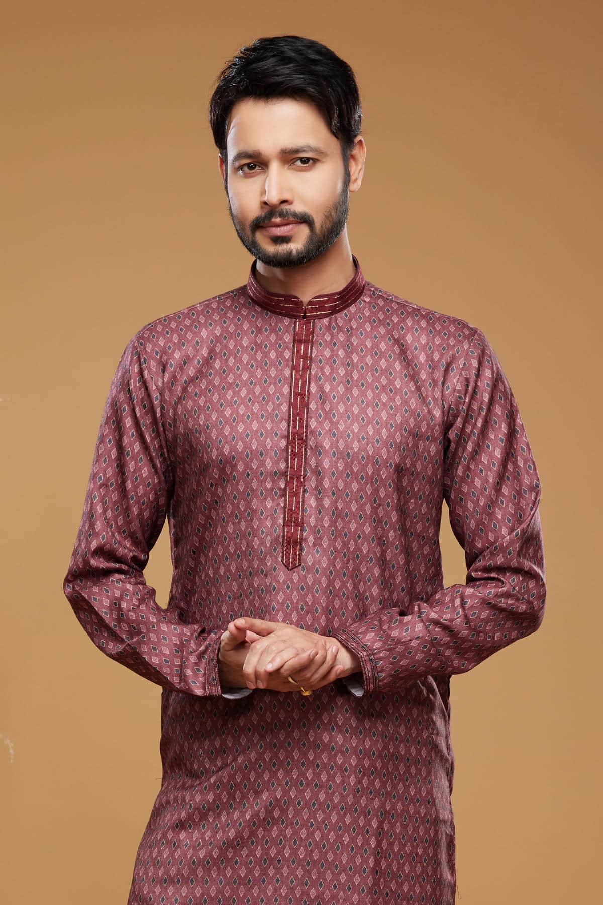 Art Silk Kurta Pajama In Maroon colour KP1230442 C