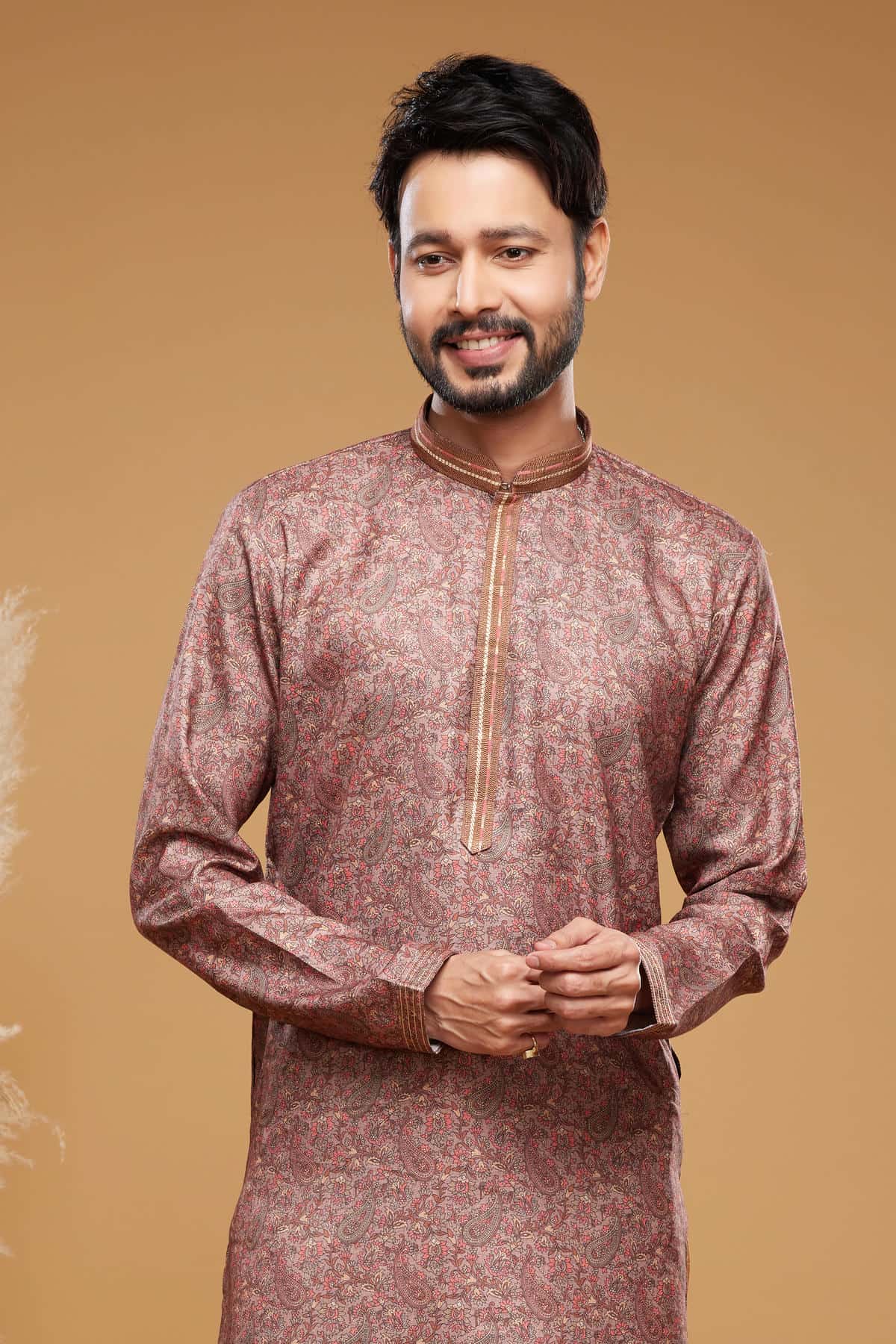 Art Silk Kurta Pajama In Onion Pink colour KP1230443 C