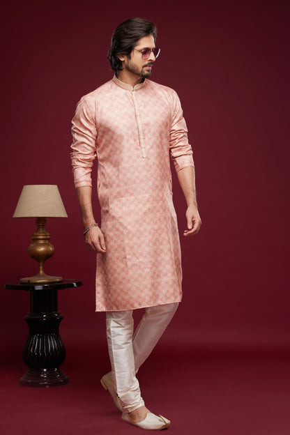 Art Silk Kurta Pajama In Pink colour KP1230438 B