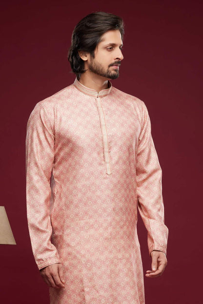 Art Silk Kurta Pajama In Pink colour KP1230438 C