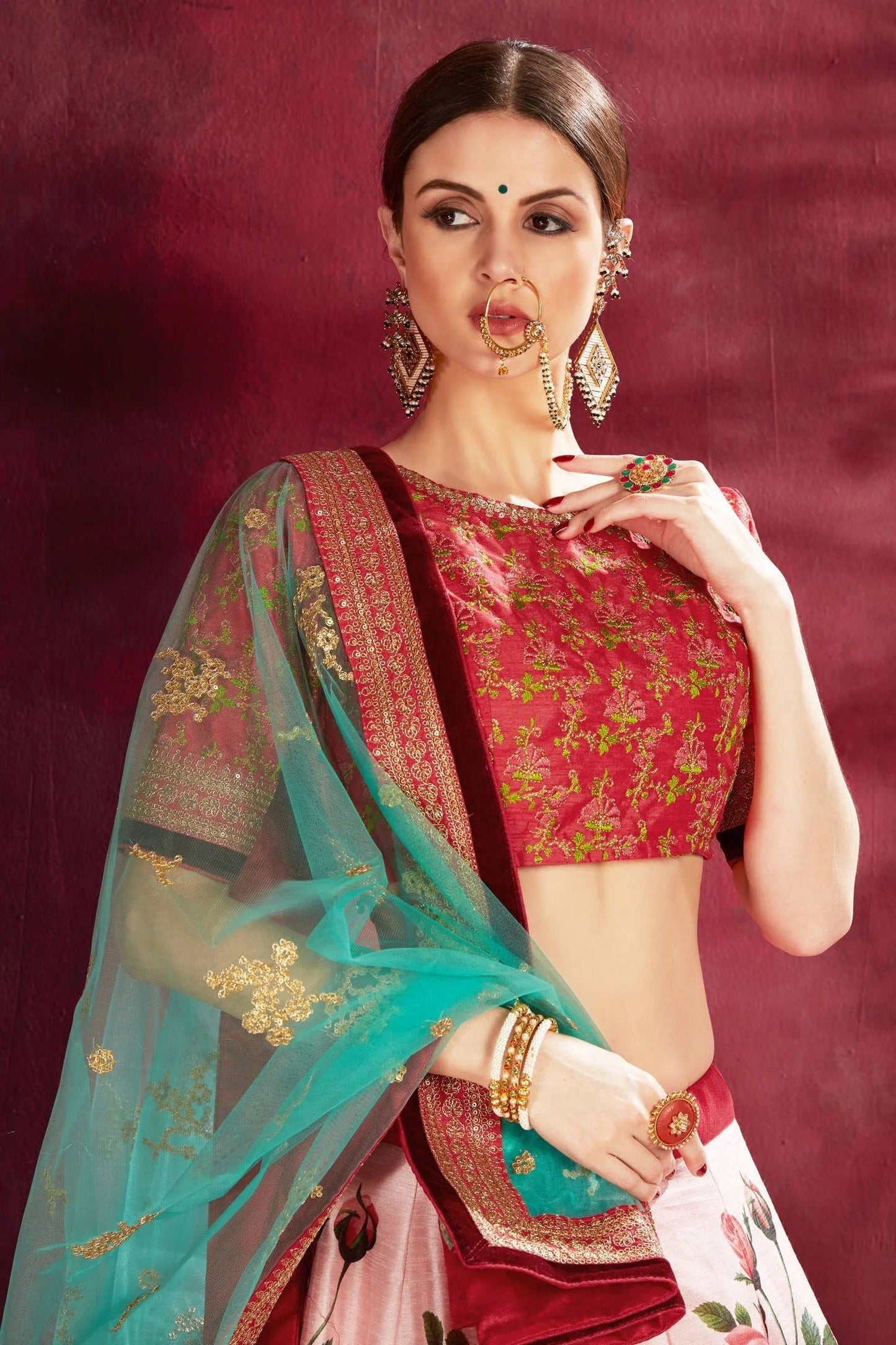 Baby Pink Banglori Silk Designer Lehenga Choli LC1010136 B