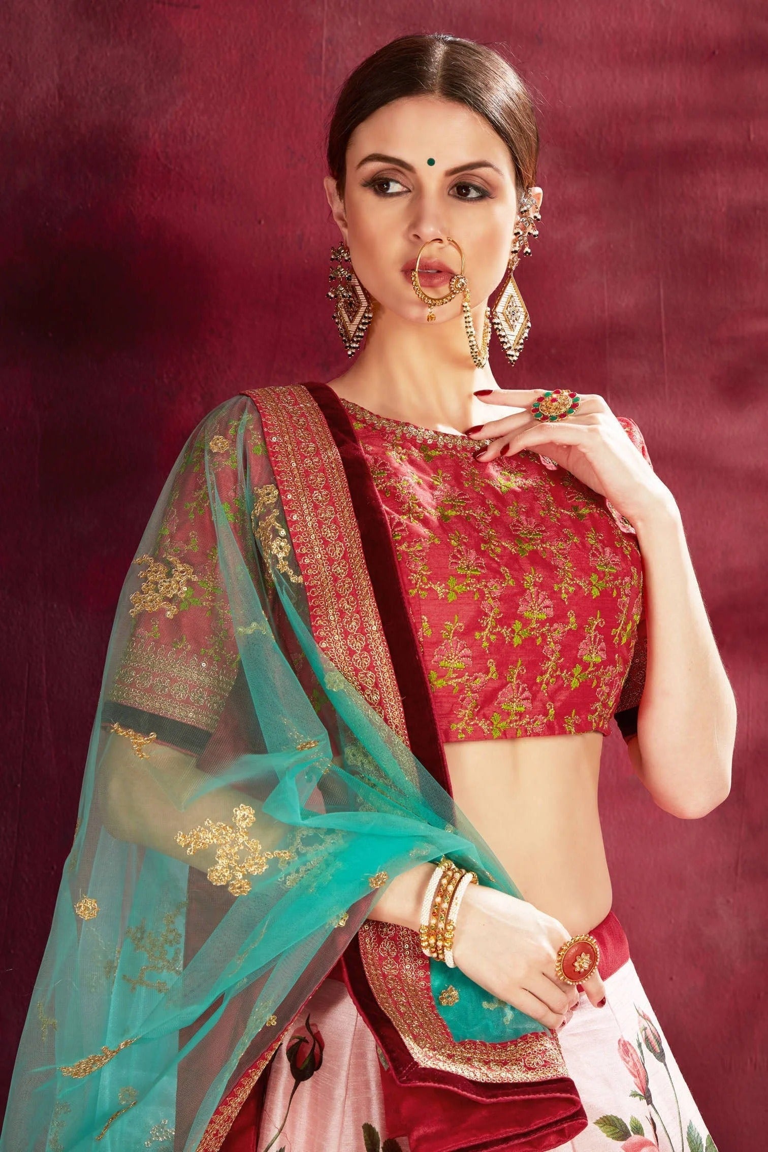 Baby Pink Banglori Silk Designer Lehenga Choli LC1010136 B