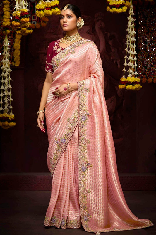 Baby Pink Colour Banarasi Kanjivram Designer Saree SD1290215