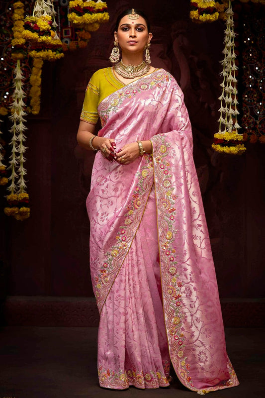 Baby Pink Colour Banarasi Kanjivram Designer Saree SD1290218