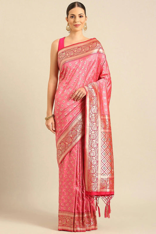 Baby Pink Colour Banarasi Silk Traditional Saree SD1102478