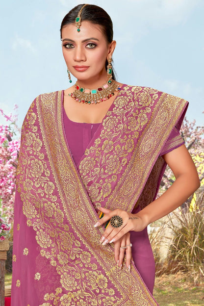 Baby Pink Colour Georgette Designer Saree LC1121492 A