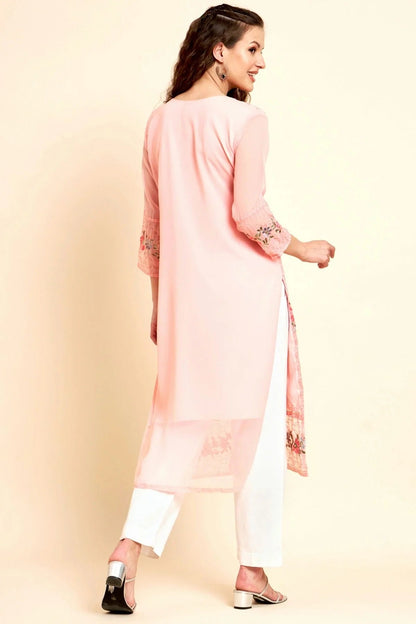 Baby Pink Colour Georgette Kurti KR1111062 A