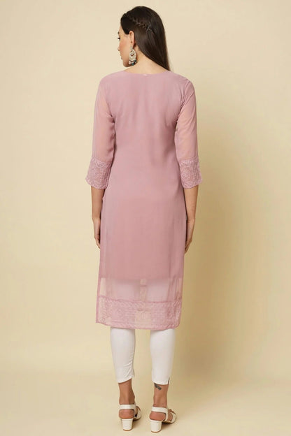 Baby Pink Colour Georgette Kurti KR1111196 A