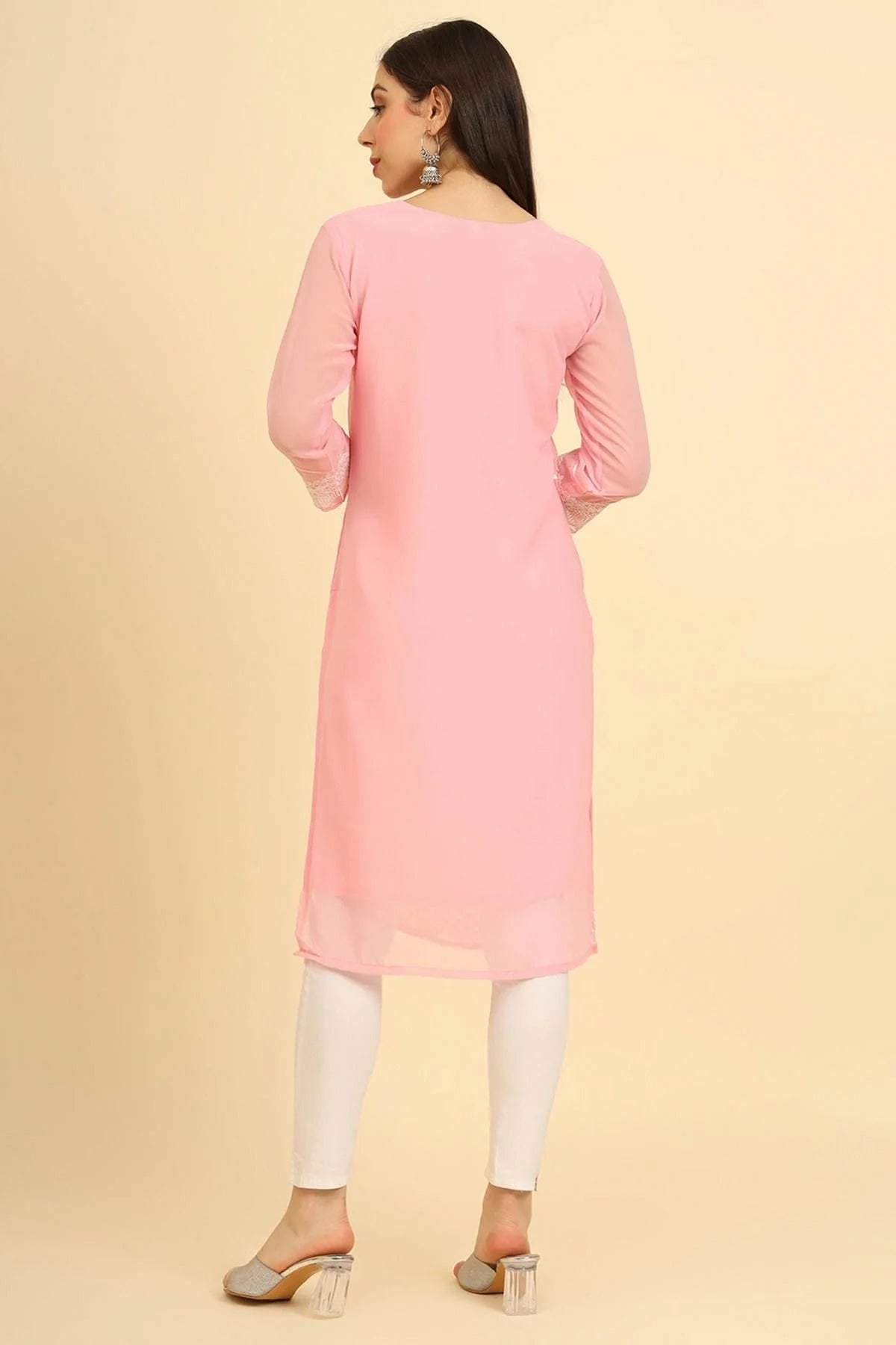 Baby Pink Colour Georgette Kurti KR1111225 A