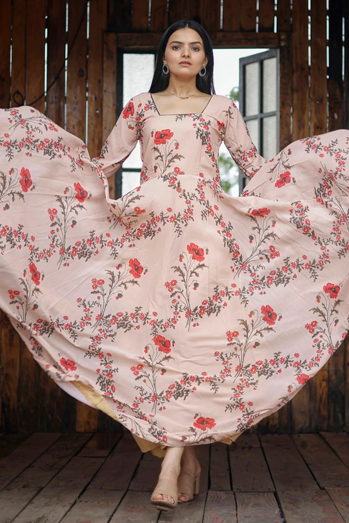 Baby Pink Colour Georgette Stitched Gown GW1112325 A