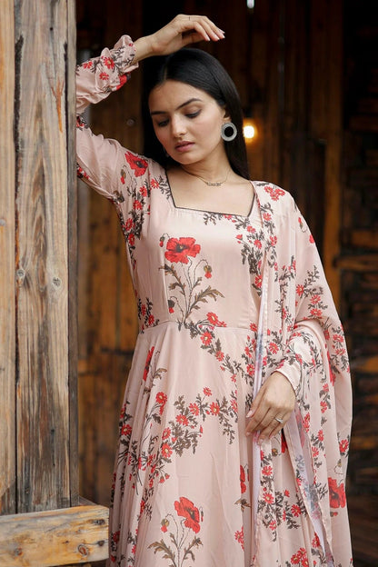 Baby Pink Colour Georgette Stitched Gown GW1112325 B
