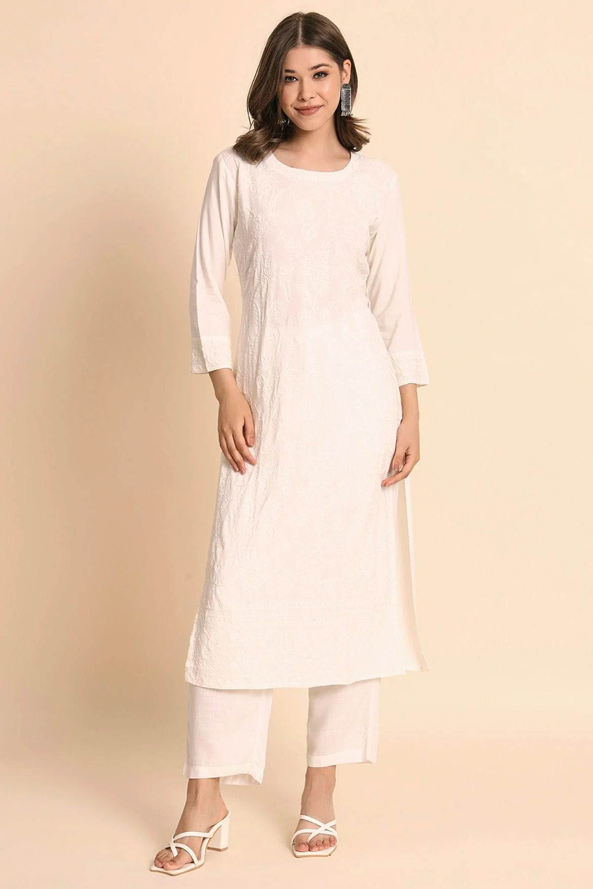 Baby Pink Colour Rayon Kurti KR1111103