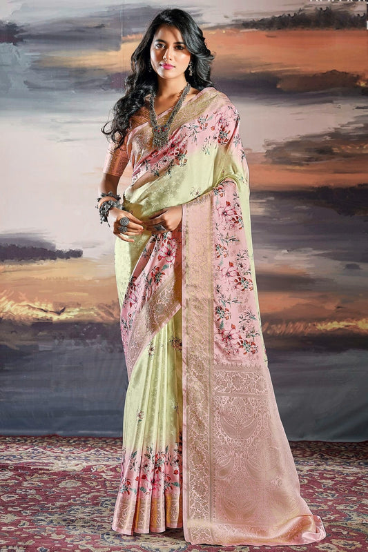 Baby Pink Colour Satin Traditional Saree SD1290239