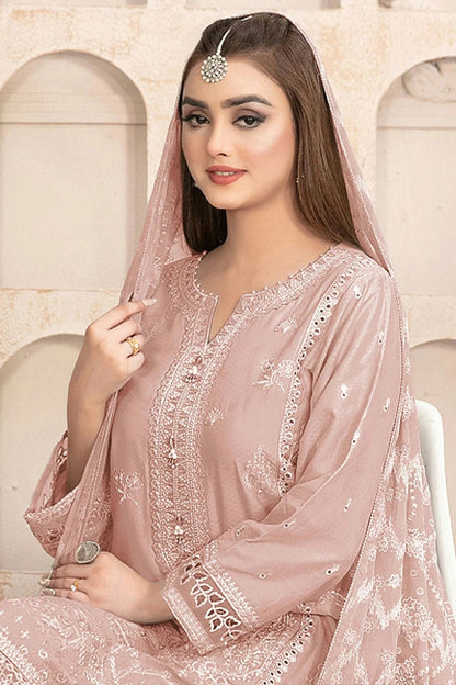 Baby Pink Colour Semi Stitched Faux Georgette Pakistani Suit SM1140182 A