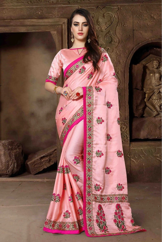 Baby Pink Colour Silk Designer Saree SD1120444