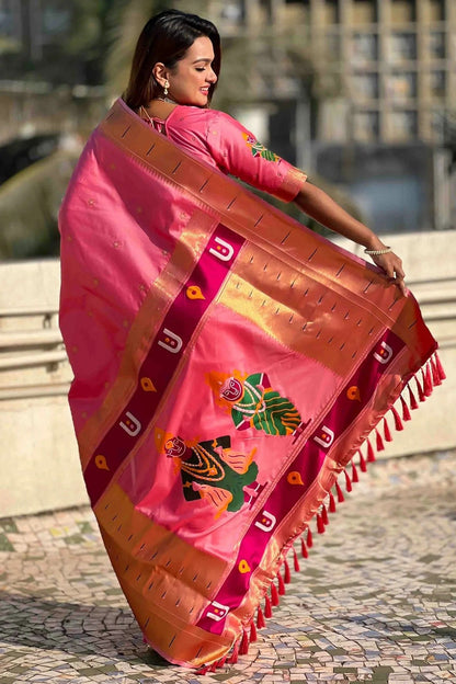 Baby Pink Colour Soft Silk Traditional Saree SD1113017 A