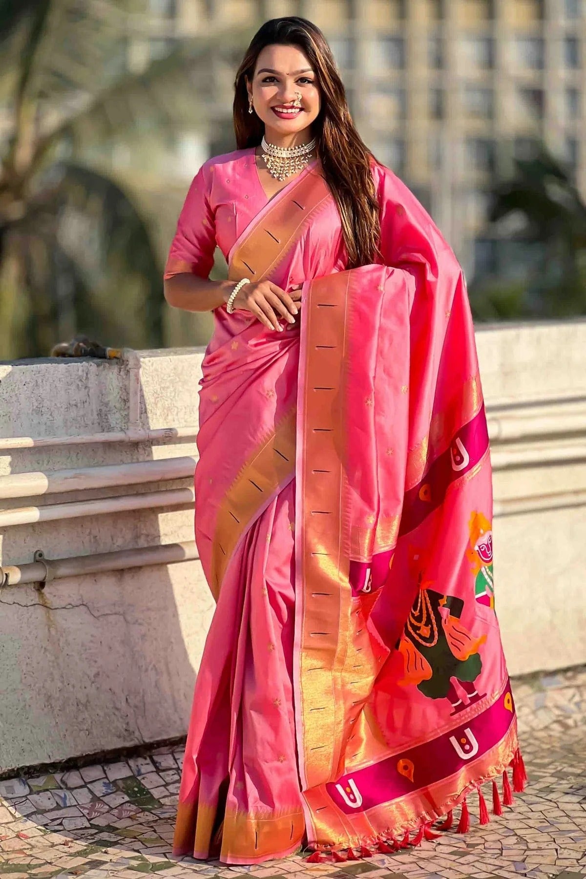 Baby Pink Colour Soft Silk Traditional Saree SD1113017