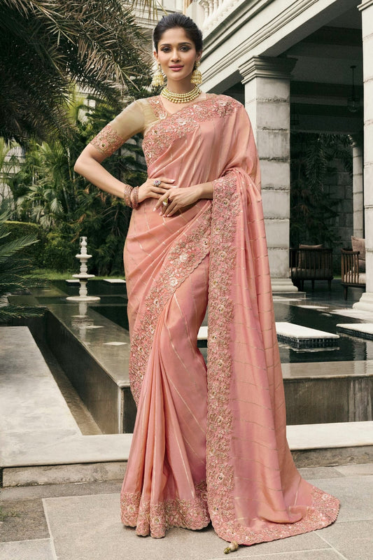 Baby Pink Colour Tissue Silk Designer Saree SD1290237