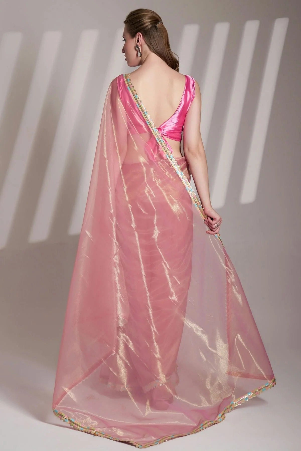Baby Pink Colour Twill Net Saree SD1112732 A