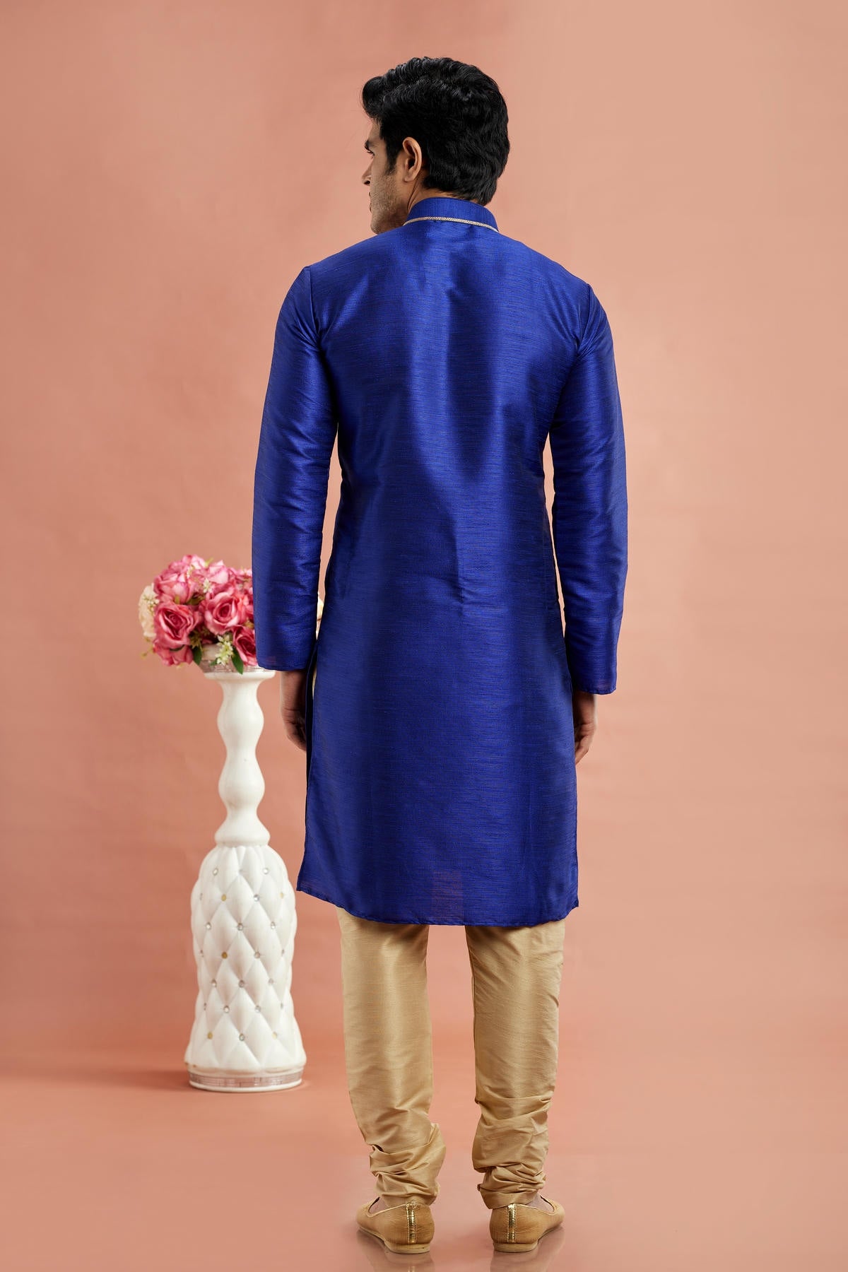 Banarasi Art Silk Embroidery Kurta Pajama In Blue Colour KP1230523 3